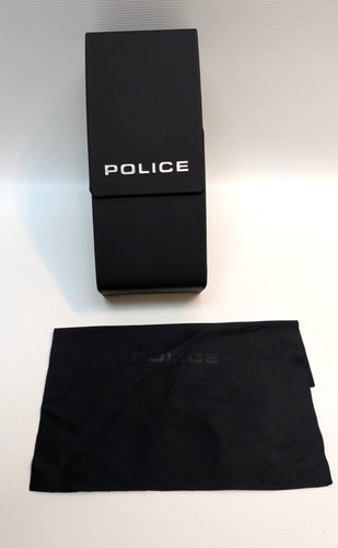 Police black hard glasses case - black,