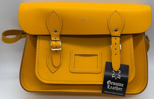 Bright yellow genuine leather - bright,