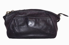 VANESSA BRUNO Small Deep Purple Leather Mini Crossbody Shoulder Bag 5.5x8