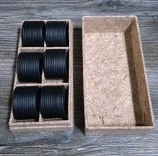 Set of 6 Black Napkin Rings In