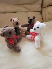 Hand Knitted Set Of 4 Mini