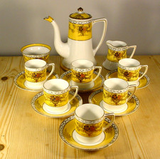 Noritake Yellow Coffee Set