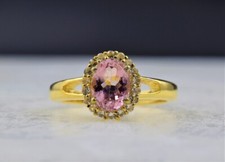 Diamond & Pink Kunzite Oval