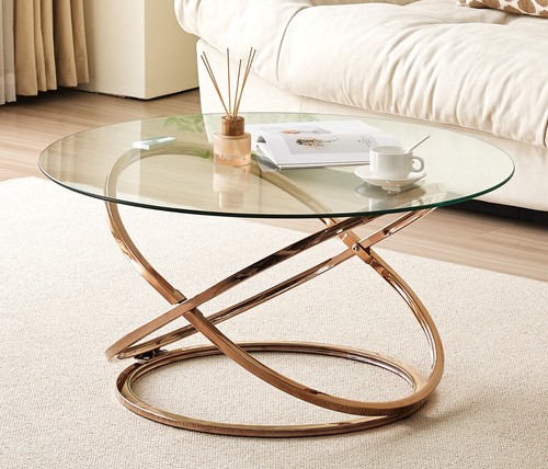 Round abstract tempered glass - round,