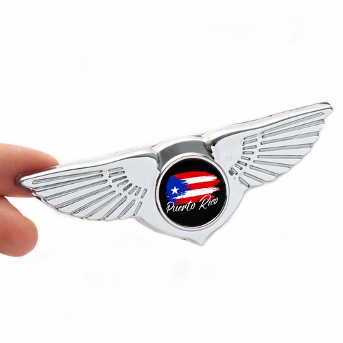Chrome black wing badge car - badge,