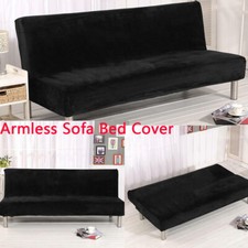 Black Armless Sofa Bed Cover