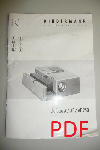 Instructions slide projector