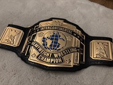 WWF Intercontinental Championship Replica Belt 3.2mm HD Zinc 24k Gold Nawaz WWE