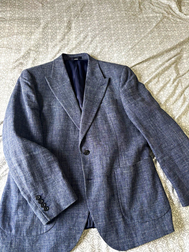 Navy linen cotton - m&s,