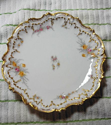 French limoges porcelain plate - limoges,