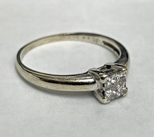 9ct White Gold Engagement Ring