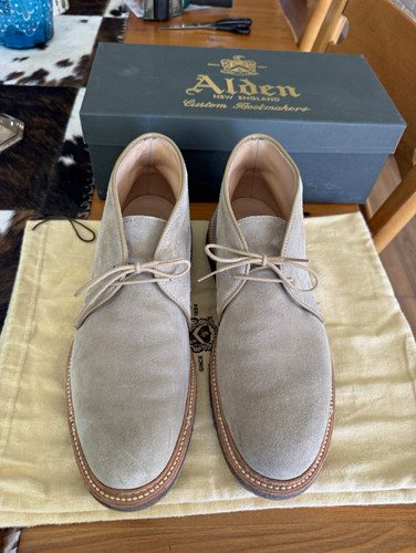 Alden marble suede chukka - alden,