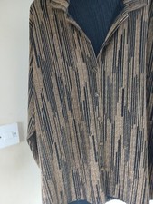 Ladies Sainsbury's Size 20 blouse Black And Gold