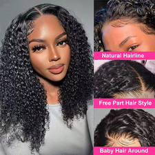 Bob Deep Wave Lace Frontal Wig 7 × 5 Pre plucked Lace Front Wi