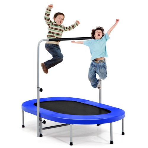 Foldable double trampoline kid - double,