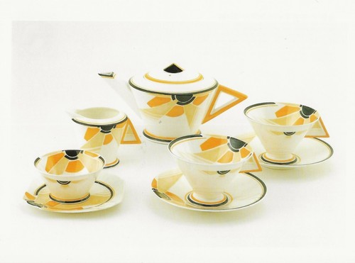 Postcard tea for two service - postcard,