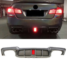 Rear Bumper Diffuser Lip With LED Light For BMW F10 F11 F18 M Sport 2010-2018