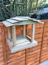 Natural - Over the Fence - Hanging Wooden Bird Table - Heavy Duty Feeder Station
