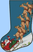 Cross Stitch Pattern, Santa