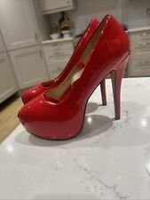 Unboxed High patent stiletto 6“ Heel Red Platform Shoes Lge Read Description 260