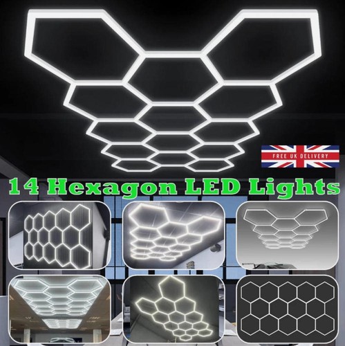 14x hexagon led lighting - hexagon,