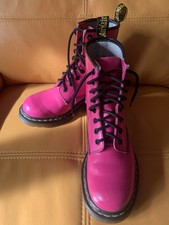 Funky Pink Patent 1460 Dr. Doc Martens DM’s Size 5/38 VGC ankle boots lace-up