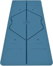 Yoga Mat with Alignment System 180cm Blue Non-slip sweat-resistant for Auction