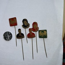 Six Vintage Dutch Stick Pin Badges - Dutch Football Association 1960's.
