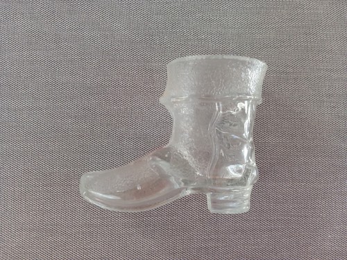 Small vintage glass boot - vintage,
