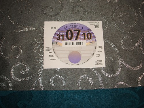 Tax disc 07 10 - disc, /