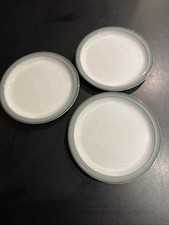 Denby Pottery Regency Green Small Dinner Plates X 3  21.5 Cm