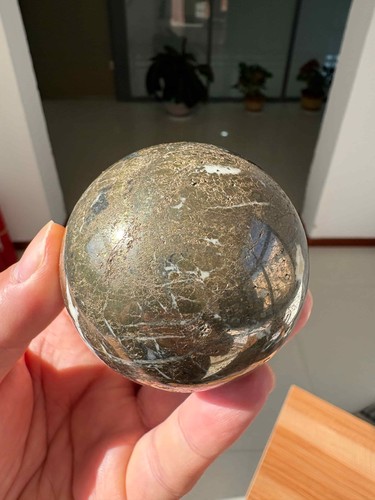 Natural pyrite sphere lb - natural,