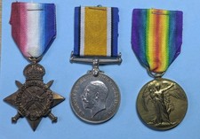 WW1 medals, 1914 star trio to