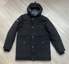 MENS BLACK SUPERDRY EVEREST EXPLORER DOWN FEATHER COAT, SIZE L