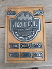 VINTAGE CAST IRON JOTUL OF NORWAY PLAQUE / SIGN