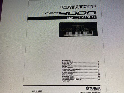 Yamaha psr 9000 service - psr-9000,