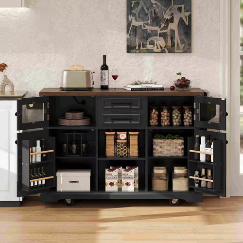 Black wood kitchen - in.,