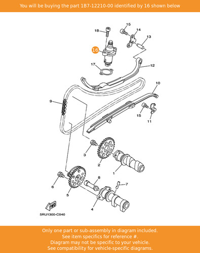 Yamaha tensioner assy cam - assy,,