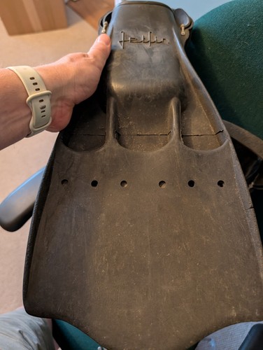Pair vintage jet fins - jet, c
