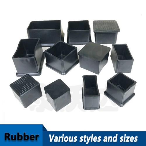 Square chair ferrules - square, plastic