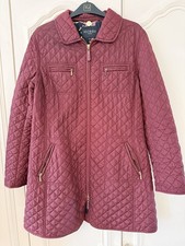 Hobbs Red Diamond Quilted Coat