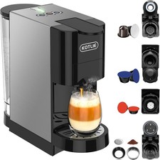 5 in 1 Espresso Single Serve Coffee Machine for Nespresso Original/Dolce etc