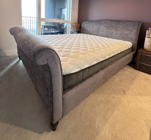 Plush grey velvet - grey,