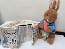 PETER RABBIT 23 BOOK BOXED SET + EDEN PETER RABBIT FIGURE TOY