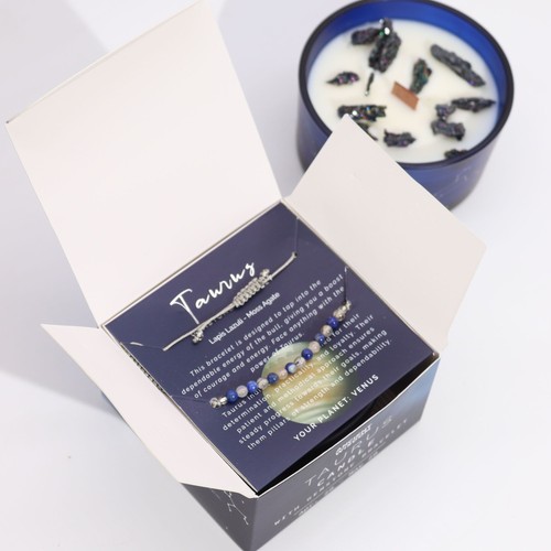 Zodiac crystal candle with - zodiac,