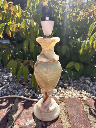 Vintage onyx stone table lamp - onyx,