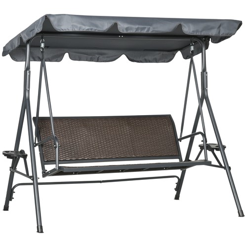 Outsunny seater garden swing - outsunny, 3