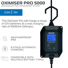 OXFORD 5000 OXIMISER PRO UK Battery Charger Motorcycle Motorbike Optimiser EL204