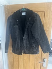 BLACK FLEECE LINED WARM DENIM JACKET BOYS PRIMARK 13-14Yr