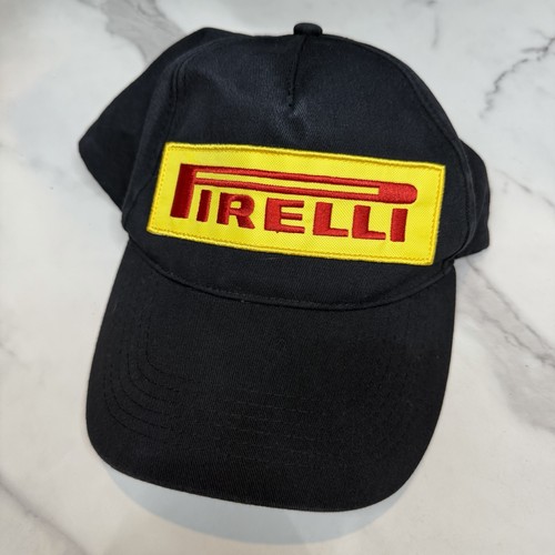 Pirelli black cap with yellow